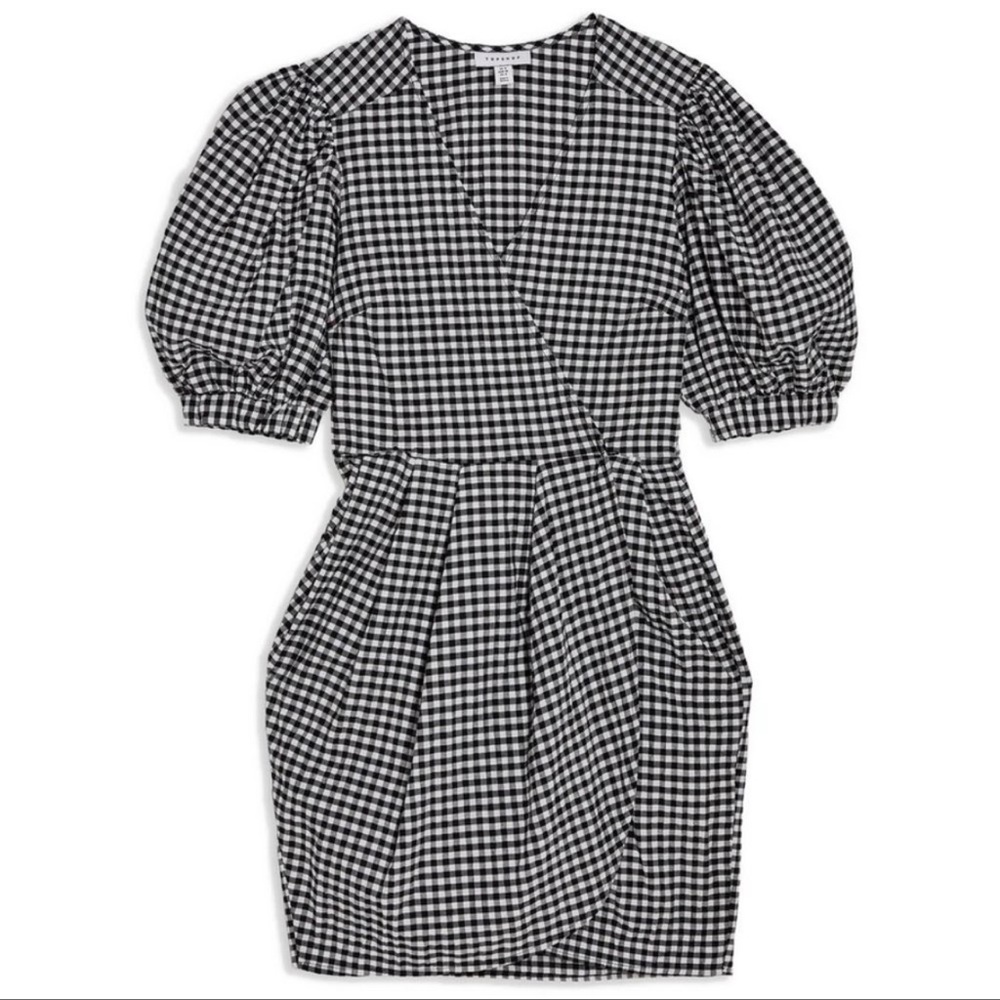 TopShop gingham wrap dress
